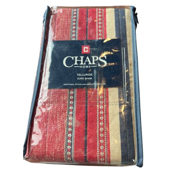 Chaps Home Telluride Euro Sham Red 26" X 26" Southwestern Decorative Bedding - Picture 1 of 2